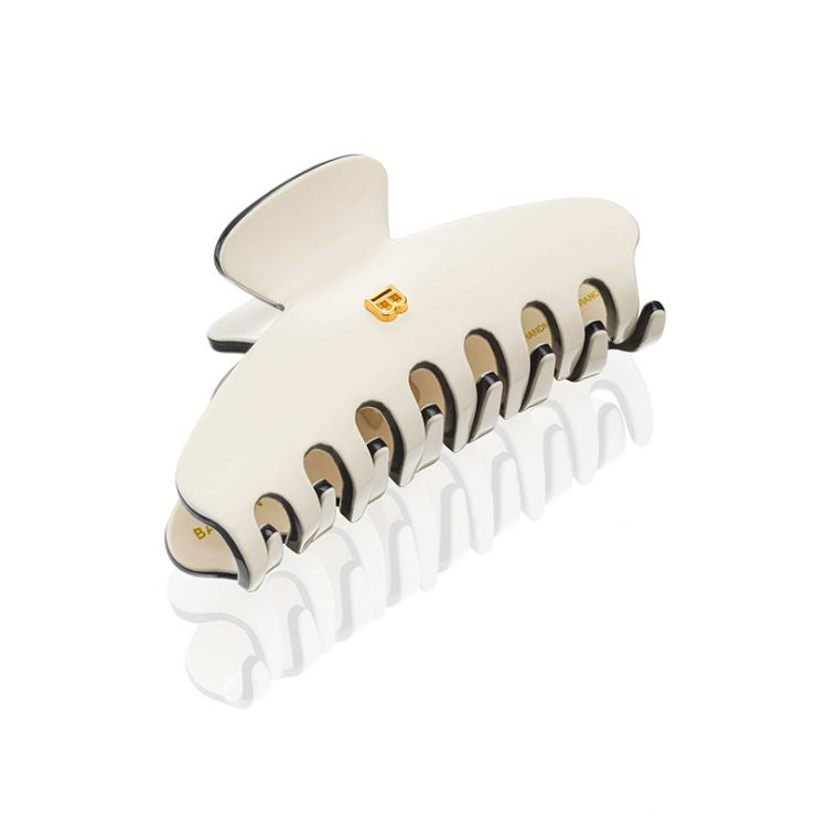Agrafa Balmain - Cellulose Acetate Pince A Cheveux Medium White/Black