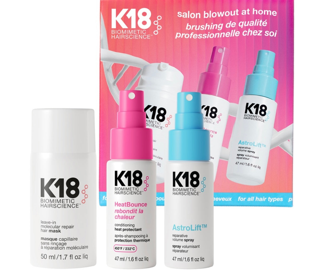 K 18 Biomimetic Hairscience – „Salon Blowout at Home” Set