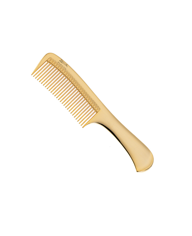 Pieptene Janeke 1830 - Wide-teeth Comb With Handle, Golden Color