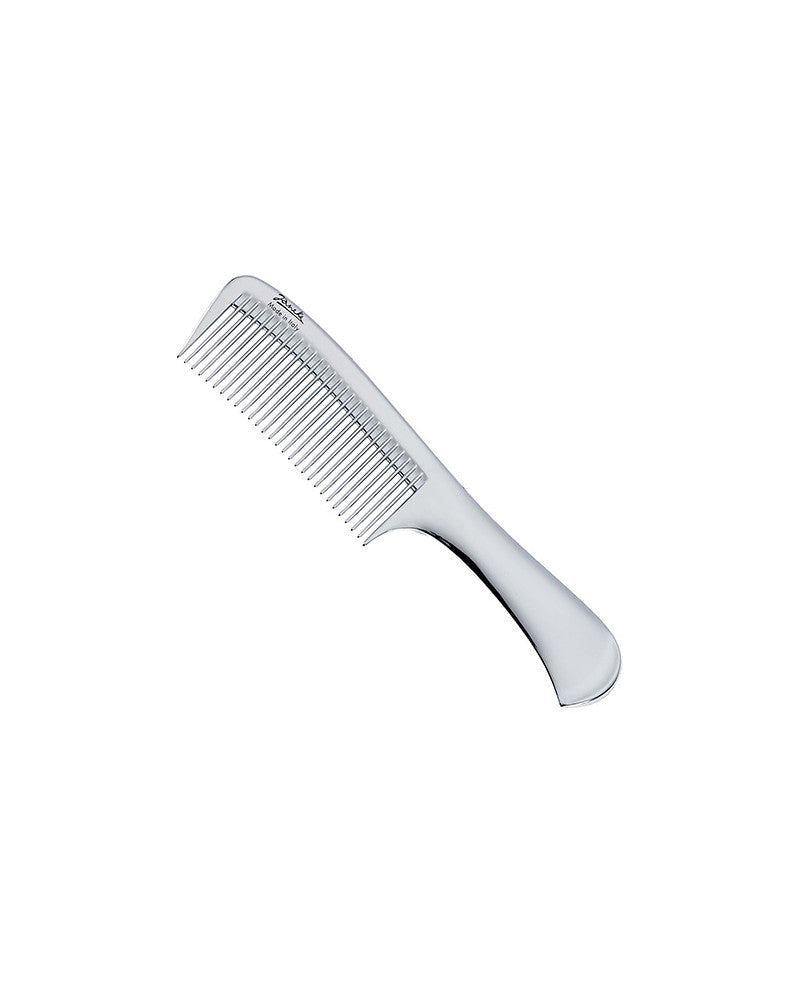 Janeke 1830 Wide-teeth Comb With Handle, Silver Color