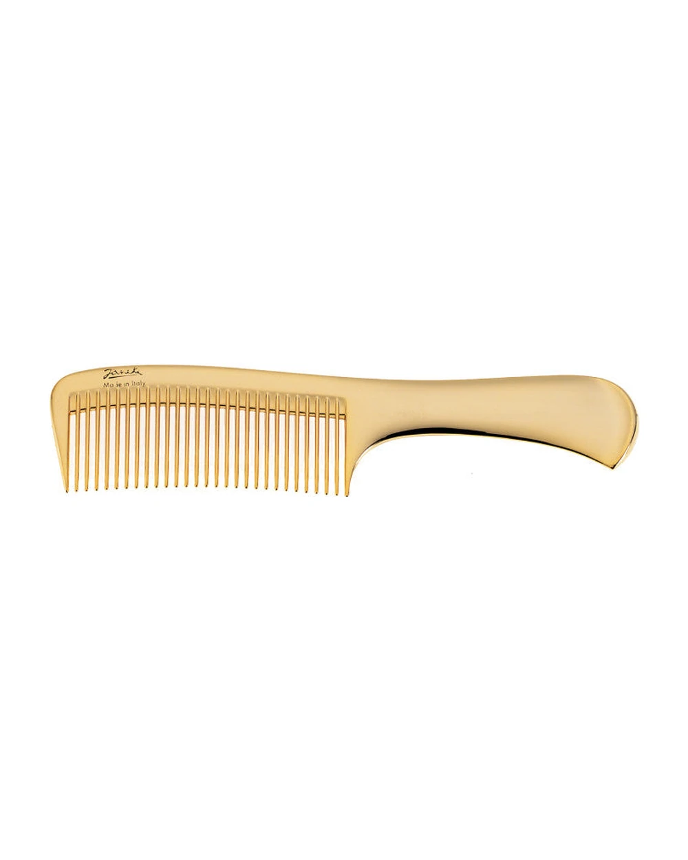 Pieptene Janeke 1830 - Wide-teeth Comb With Handle, Golden Color