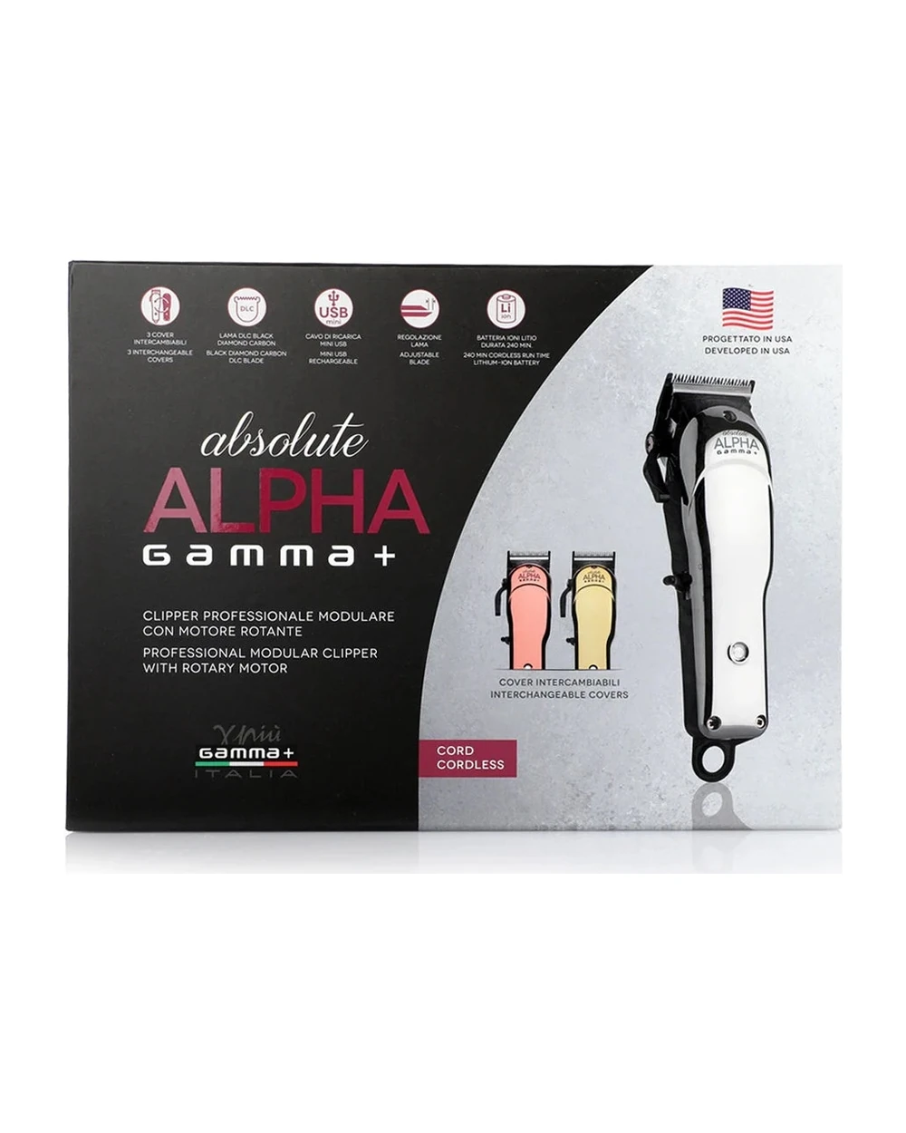 Gamma+ Absolute ALPHA – Mașină de Tuns Profesională Modulară