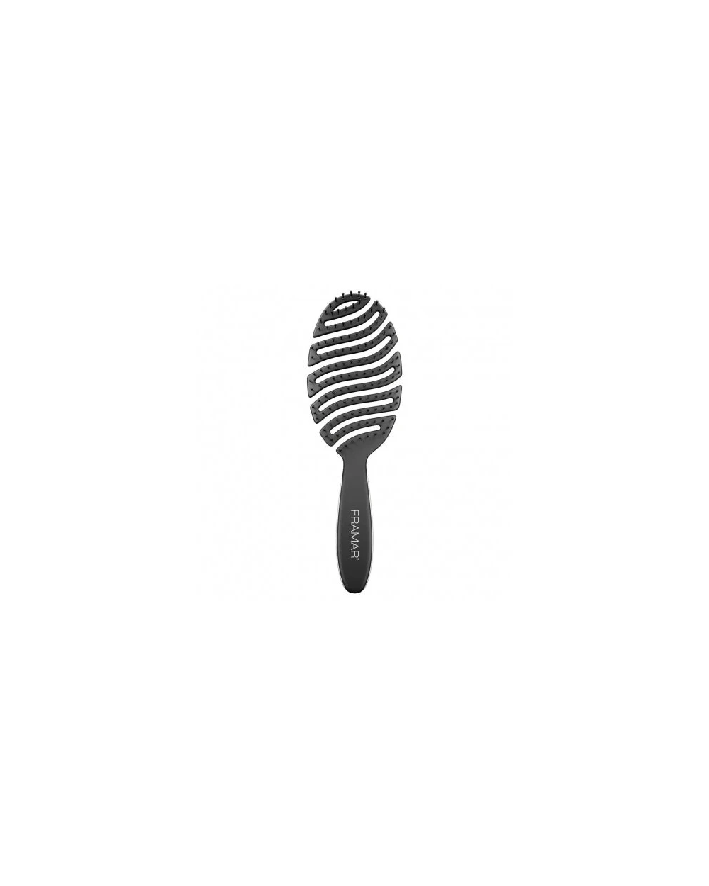 Framar Vented Vent Brush Black – Perie ventilată flexibilă pentru descurcare și uscare