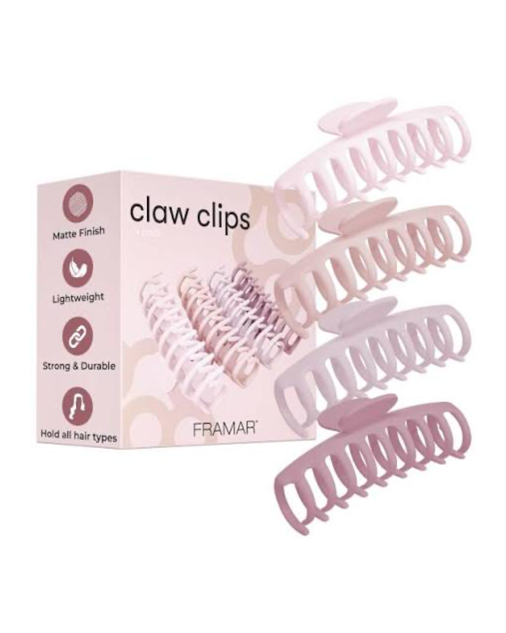 Framar - Claw Clips (Nuante Nude / Roz Pastel)