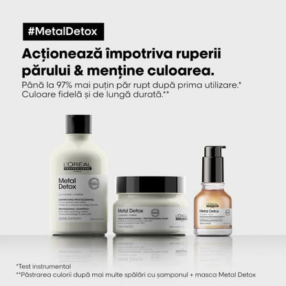 Set L’Oreal Professionnel - Serie Expert Metal Detox Trio, Pentru Detoxifierea Parului, 300ml+250ml+50ml