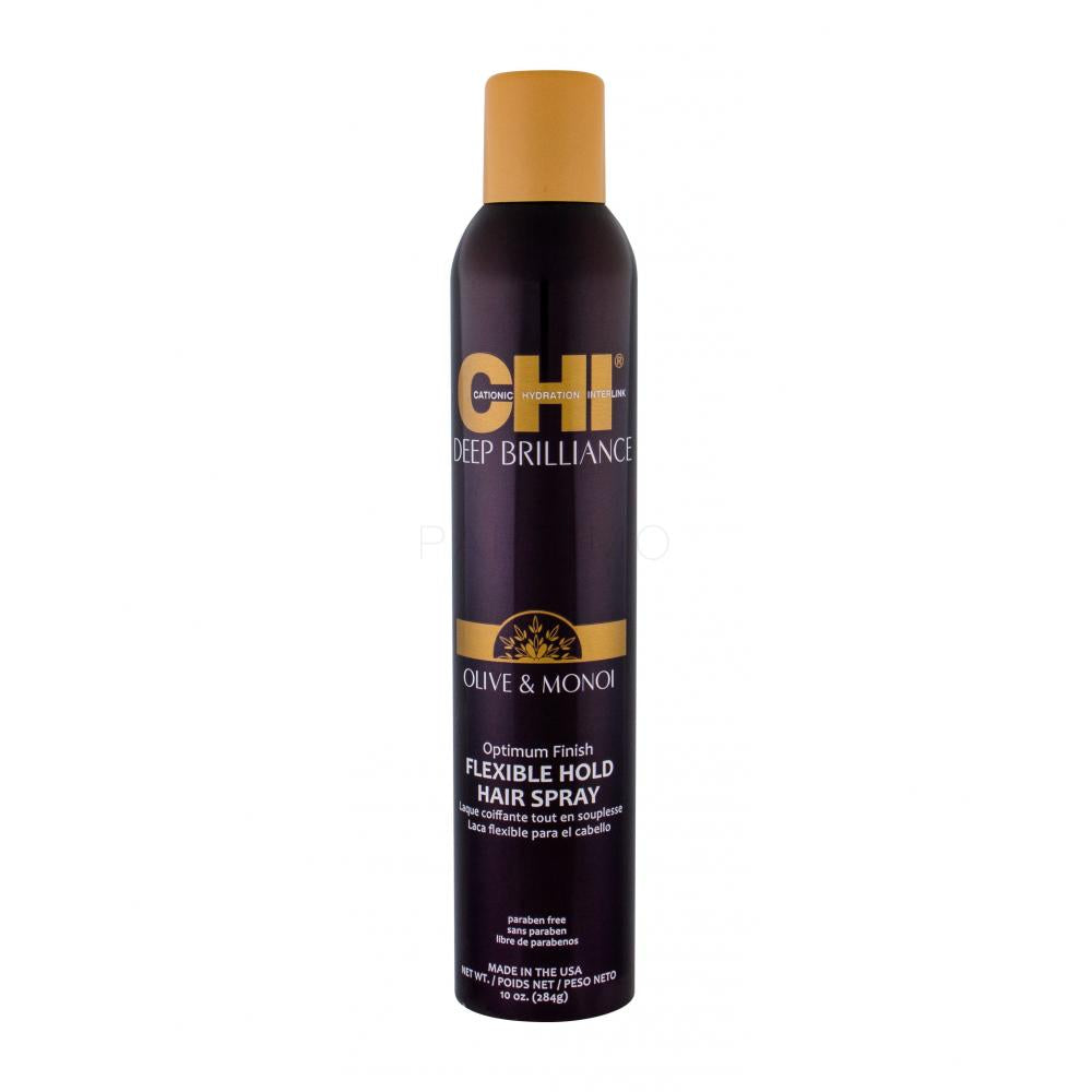 Spray fixativ de păr hrănitor pentru toate tipurile de păr 284 g CHI Deep Brilliance Olive & Monoi Flexible Hold Hair