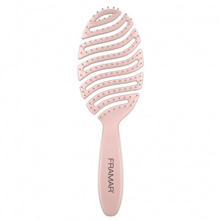 Framar Vented Vent Brush Pink – Perie ventilată flexibilă pentru descurcare și uscare
