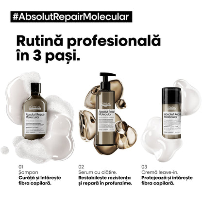 Ser L’Oreal Professionnel - SE Absolut Repair Molecular - Serum Profesional pentru Par Deteriorat, Necesita Clatire 250ml