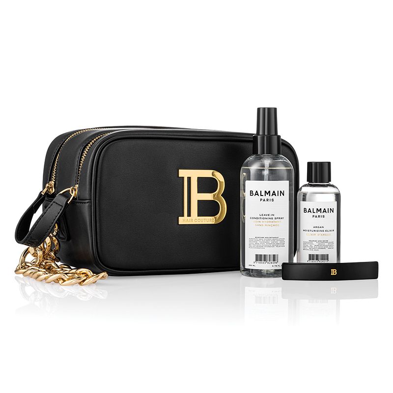 Balmain Toiletry Black Bag