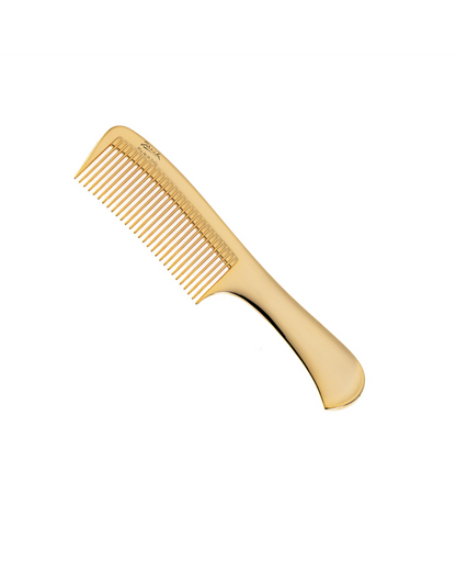 Pieptene Janeke 1830 - Wide-teeth Comb With Handle, Golden Color